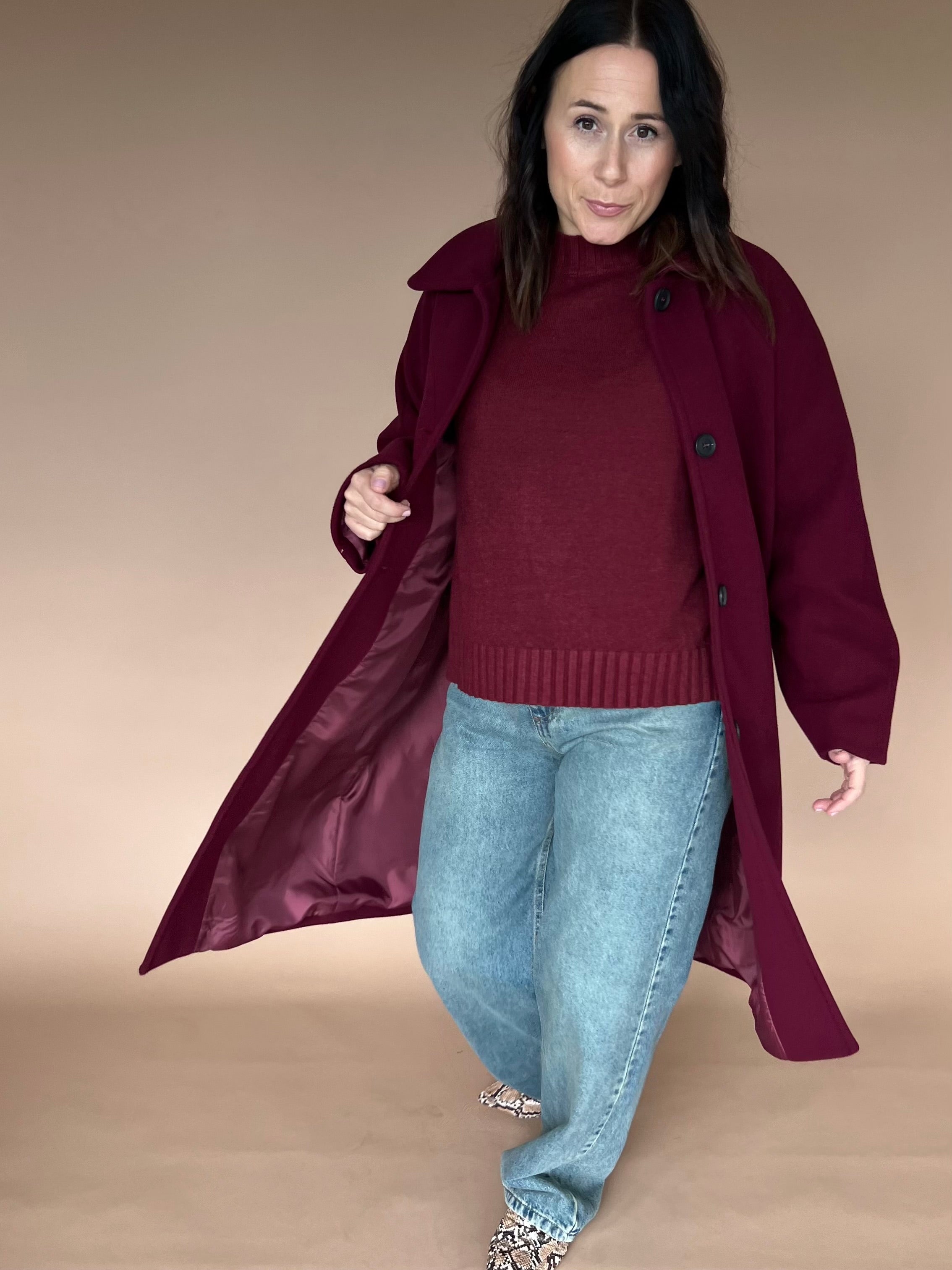 Cappotto Bordeaux